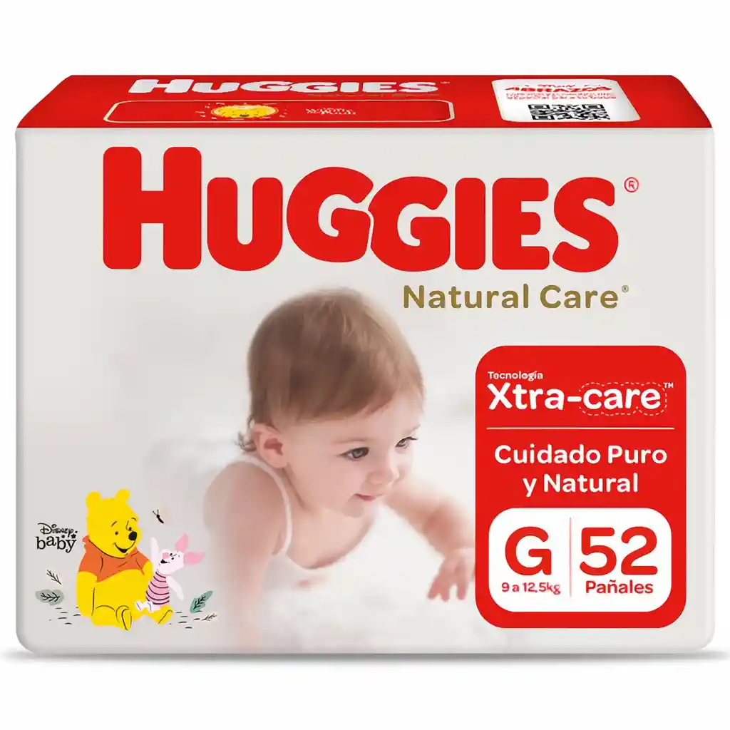 Pañal Huggies Natural Care G 52 Und