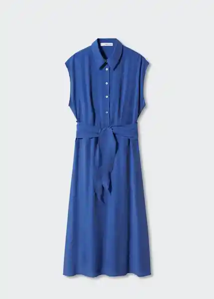 Vestido Guinda Azul Talla 25 Mujer Mango