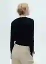 Cardigan Luccapk Negro Talla L Mujer Mango