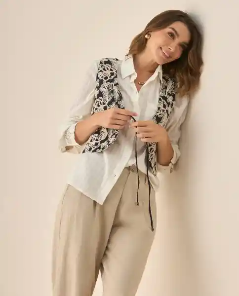 Camisa Azul Medianoche Ultra Oscuro Talla XS 613G050 Esprit