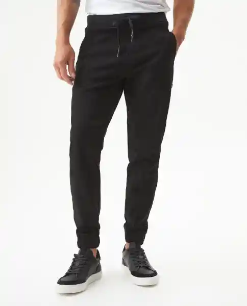 Pantalón Racing Sweat Masculino Negro Sombrio Talla 36 Chevignon