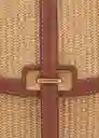 Bolso M Mateo Cuero Talla 99 Mujer Mango