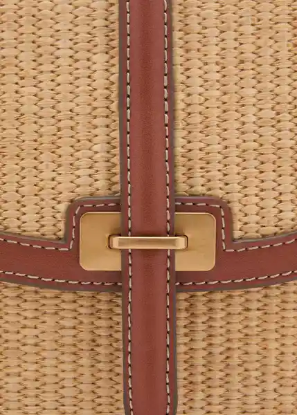 Bolso M Mateo Cuero Talla 99 Mujer Mango