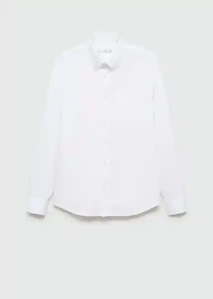 Camisa Oxford Blanco Talla L Hombre Mango