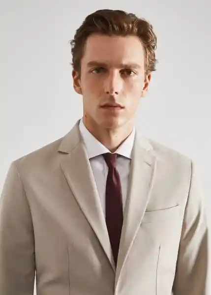 Blazer Americana Brasilia Beige Talla 56 Hombre Mango
