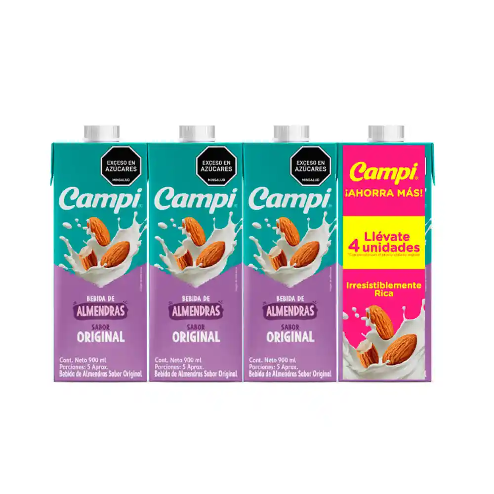 Bebida Campi Almendra Original 4 Und