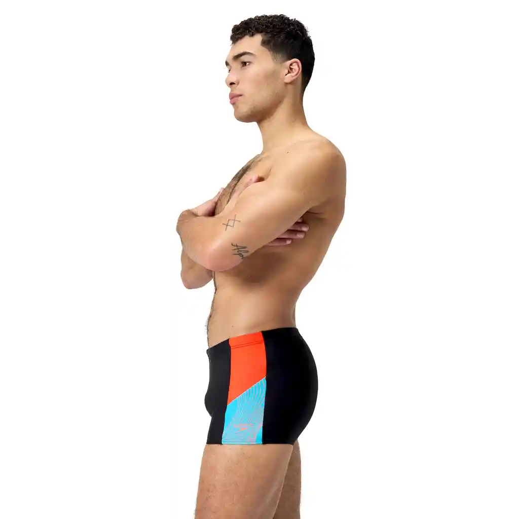 Pantaloneta de Baño Aquashort Dive Hombre Negro-34