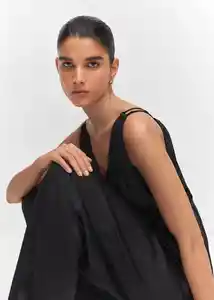 Enterizo Mono Black Negro Talla M Mujer Mango