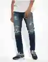 Jean Skinny Azul Talla 30 X 30 Hombre American Eagle