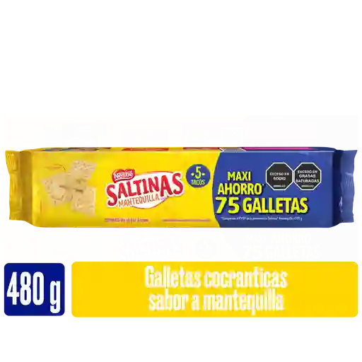 Galletas SALTINAS Mantequilla 5 tacos x 480g