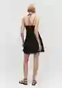 Vestido Trimy Negro Talla L Mujer Mango