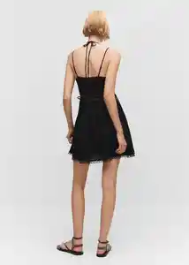 Vestido Trimy Negro Talla L Mujer Mango