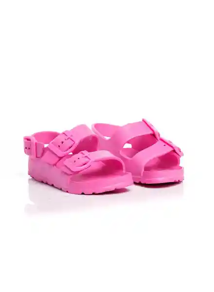 Sandalias Niña Eva Tipo Birken Fucsia Talla 24 People