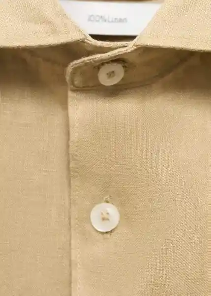Camisa Tucan Beige Talla XS Hombre Mango
