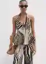 Chaleco Wild Chocolate Talla M Mujer Mango