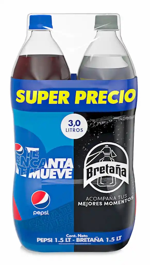 Multimarca Soda Bretana + Pepsi 1.5 L