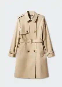 Chaqueta Trench Polana Camel Talla S Mujer Mango