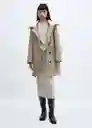 Abrigo Parka Persa Gris Claro Vigoré Talla XS Mujer Mango