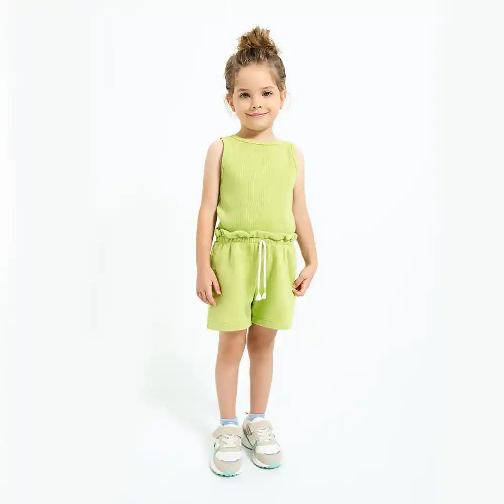 Enterizo Corto Sin Mangas en Algodón Para Bebita Fanny Baby Fresh