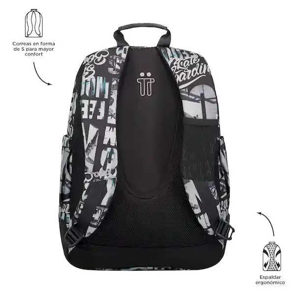 Morral Rayol Color Negro / Blanco 4CR Totto