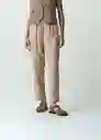 Pantalón Yumi Mujer Beige Polvillo Medio Talla M 532G380 Naf Naf