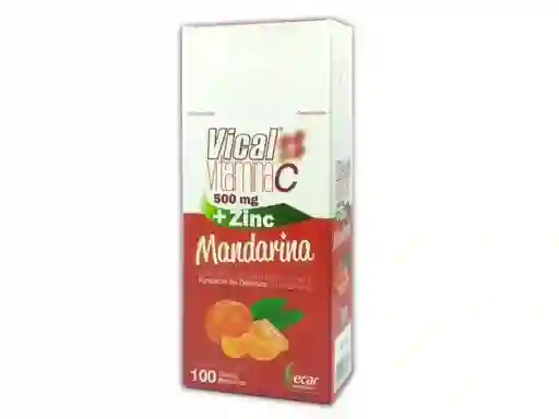 Vical Vitamina C + Zinc en Tabletas Sabor a Mandarina