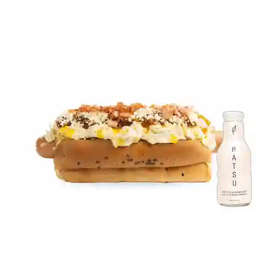 Combo Hot Dog Criollo + Hatsu Blanco Mangostino 400 ml