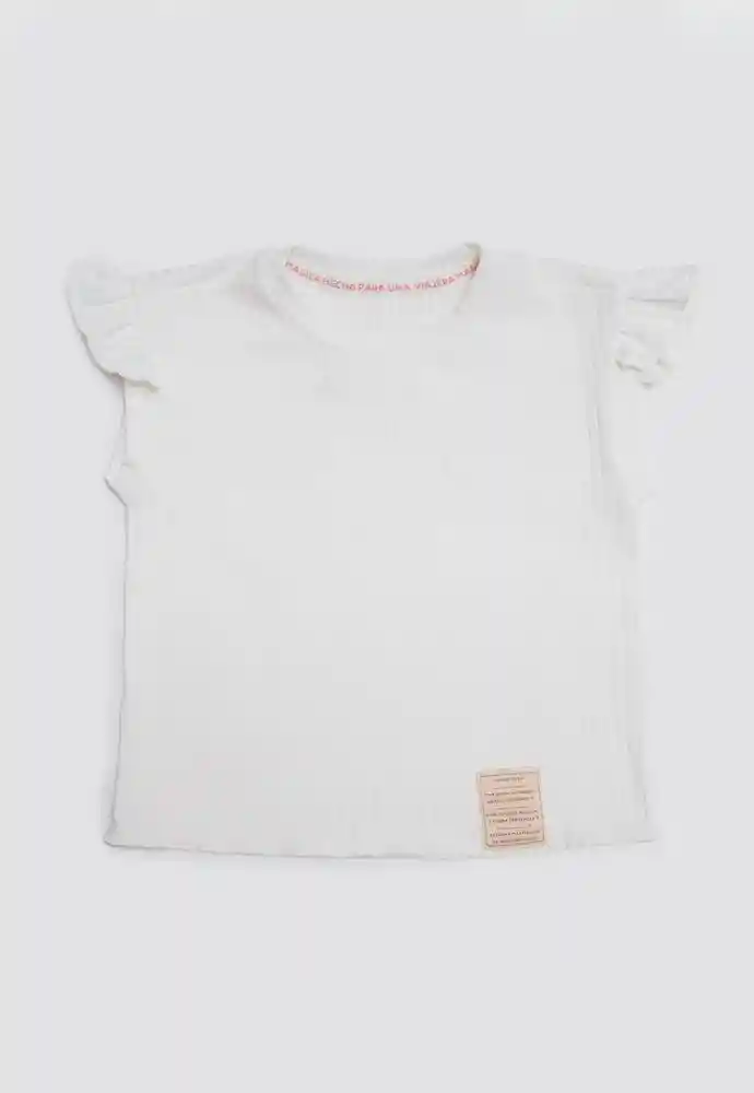 Camiseta Manga Sisa 9/12meses-ivory