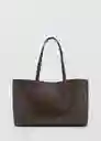 Bolso M Manu Chocolate Talla 99 Mujer Mango