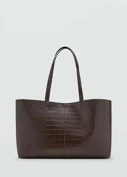 Bolso M Manu Chocolate Talla 99 Mujer Mango