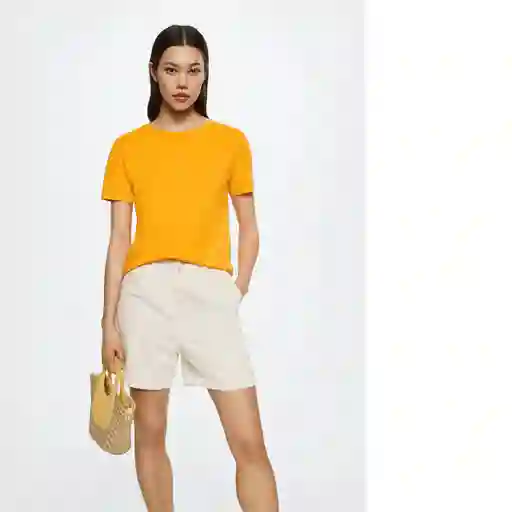 Camiseta Chalaca Naranja Talla M Mujer Mango