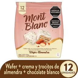 Golosina Montblanc Wafer Almendra Blanca (192 Gr)