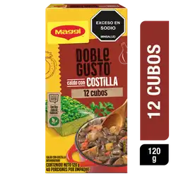 Caldo con Costilla MAGGI Doble Gusto 12 cubos x 120g