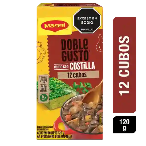 Caldo con Costilla MAGGI Doble Gusto 12 cubos x 120g