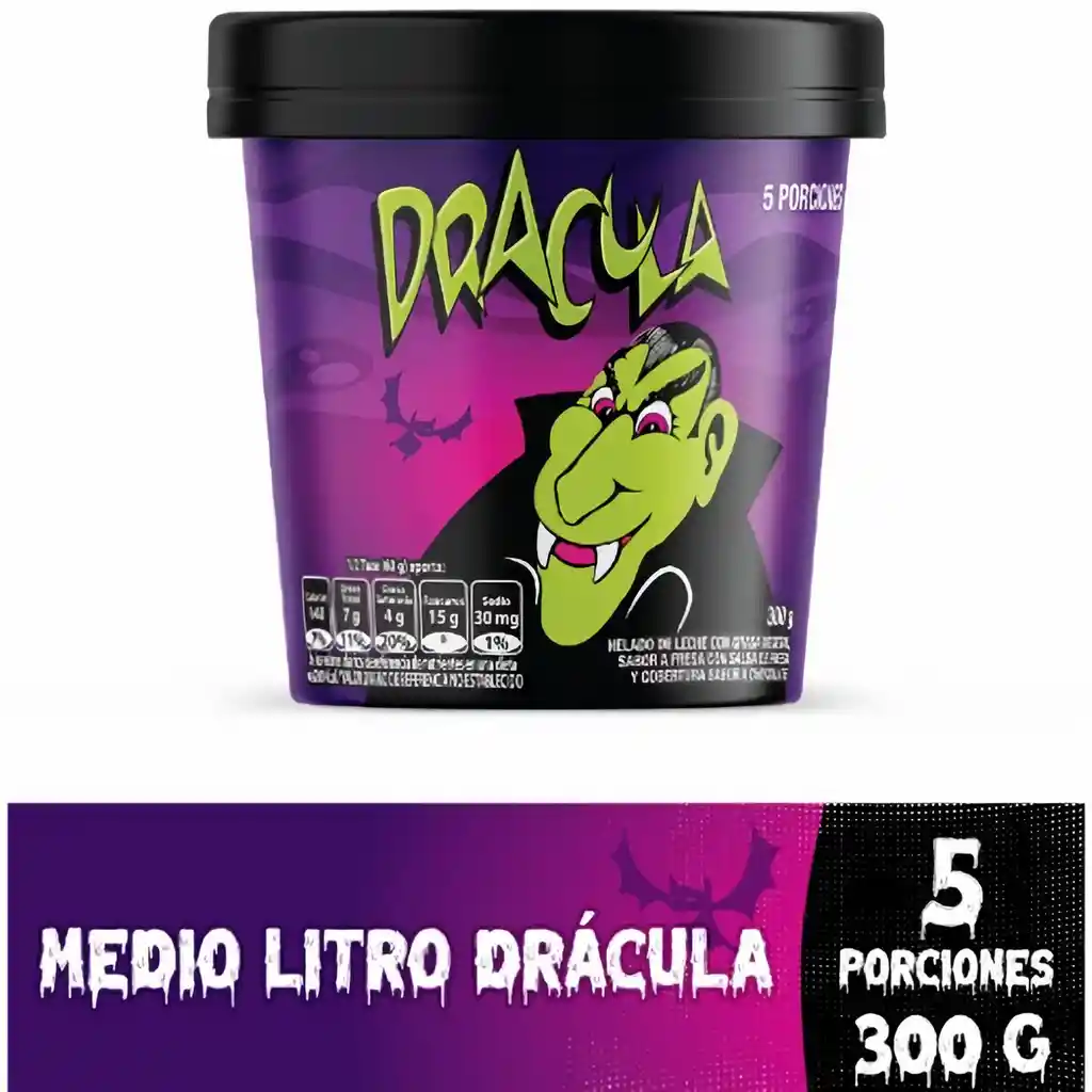  Crem Helado  Drácula Medio Litro 
