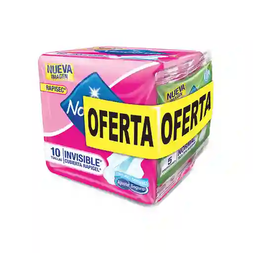 Nosotras Toalla Higiénica Invisible Rapigel con Alas