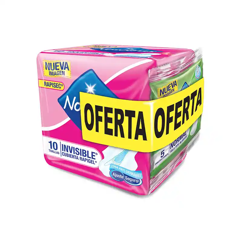 Nosotras Toalla Higiénica Invisible Rapigel con Alas