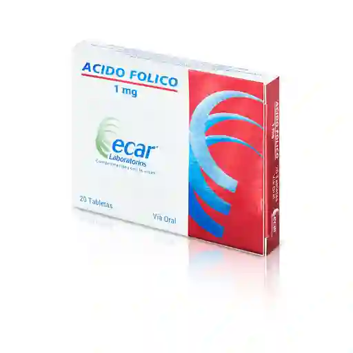 Acido Folico 1 Mg Caja X 20 Tableta Ecar