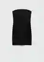 Vestido True Negro Talla L Mujer Mango