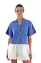 Camisa Charlize Azul Claro Talla Xs Mercedes Campuzano