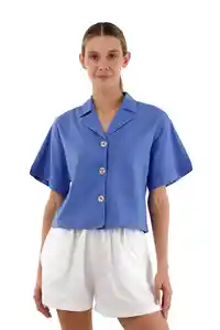 Camisa Charlize Azul Claro Talla Xs Mercedes Campuzano