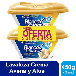 Blancox Loza Crem Lavaloza en Crema con Aloe Vera y Avena