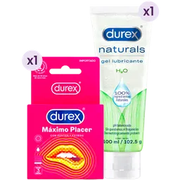 Combo Durex Maximo Placer + Durex Lubricante Gel Naturals