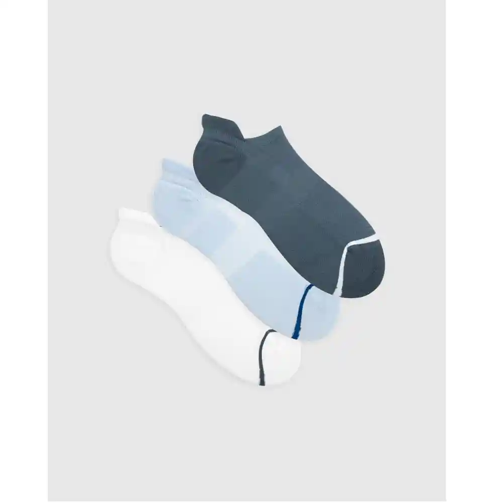 Medias Deportivas Tobilleras Masculino Running Masc X3 Punto Blanco Talla 10-12