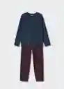 Pijama Pack Hugo Navy Talla 14 Niños Mango