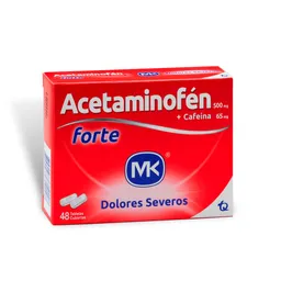 Acetaminofen Forte + Cafeína En Tabletas