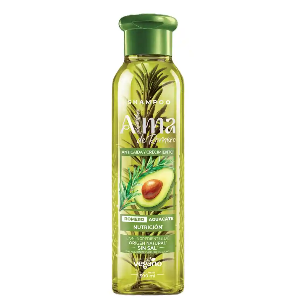 Shampoo Alma de Romero Nutricion Romero y Aguacate