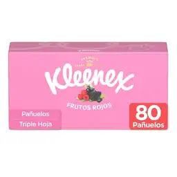 Pañuelos Faciales Kleenex Aromas Frutos Rojos 80 Und