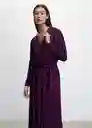 Vestido Eleni-A Morado Talla XS Mujer Mango