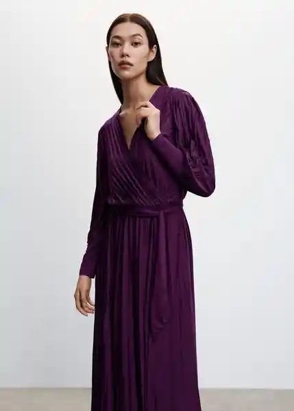 Vestido Eleni-A Morado Talla XS Mujer Mango